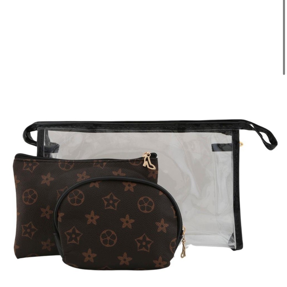 CLEAR 3PC ZIPPER POUCH
SET